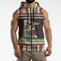 In The Deep Heart Of Minnesota Christmas Design Sleeveless Zip Hoodie Xmas Holiday Patterns - Wonder Print Shop