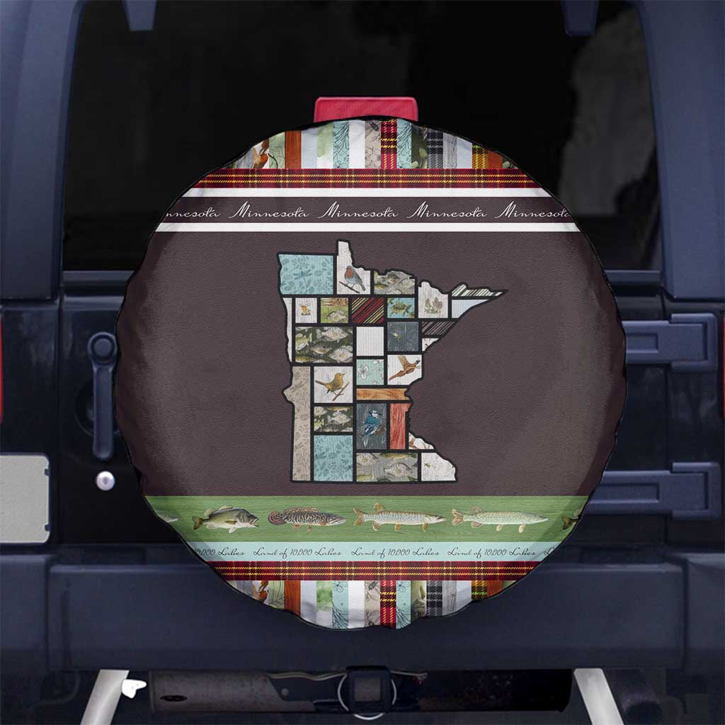 In The Deep Heart Of Minnesota Christmas Design Spare Tire Cover Xmas Holiday Patterns - Wonder Print Shop