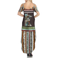 In The Deep Heart Of Minnesota Christmas Design Summer Maxi Dress Xmas Holiday Patterns - Wonder Print Shop