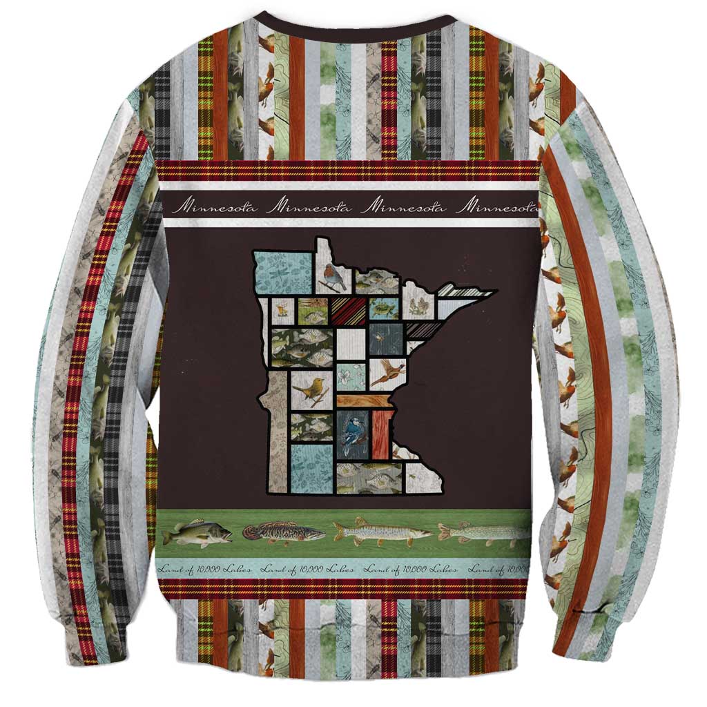 In The Deep Heart Of Minnesota Christmas Design Sweatshirt Xmas Holiday Patterns - Wonder Print Shop