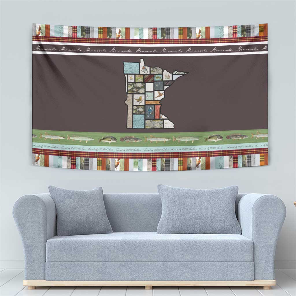 In The Deep Heart Of Minnesota Christmas Design Tapestry Xmas Holiday Patterns - Wonder Print Shop