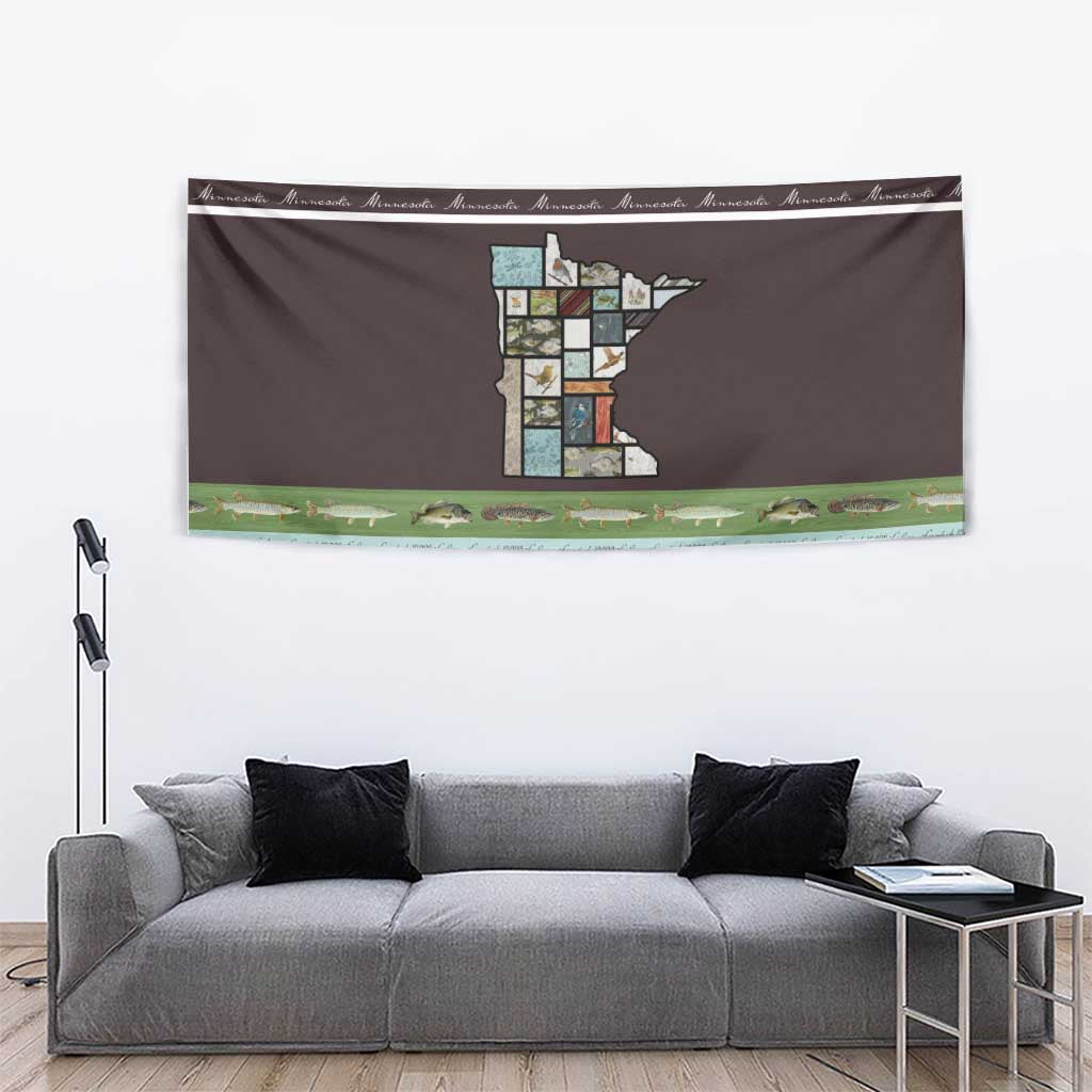 In The Deep Heart Of Minnesota Christmas Design Tapestry Xmas Holiday Patterns - Wonder Print Shop