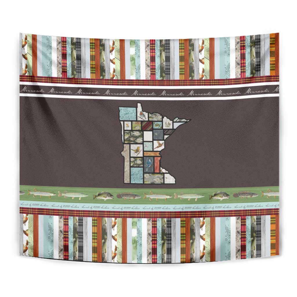In The Deep Heart Of Minnesota Christmas Design Tapestry Xmas Holiday Patterns - Wonder Print Shop