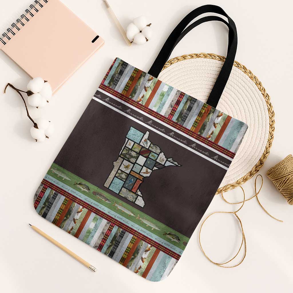 In The Deep Heart Of Minnesota Christmas Design Tote Bag Xmas Holiday Patterns - Wonder Print Shop