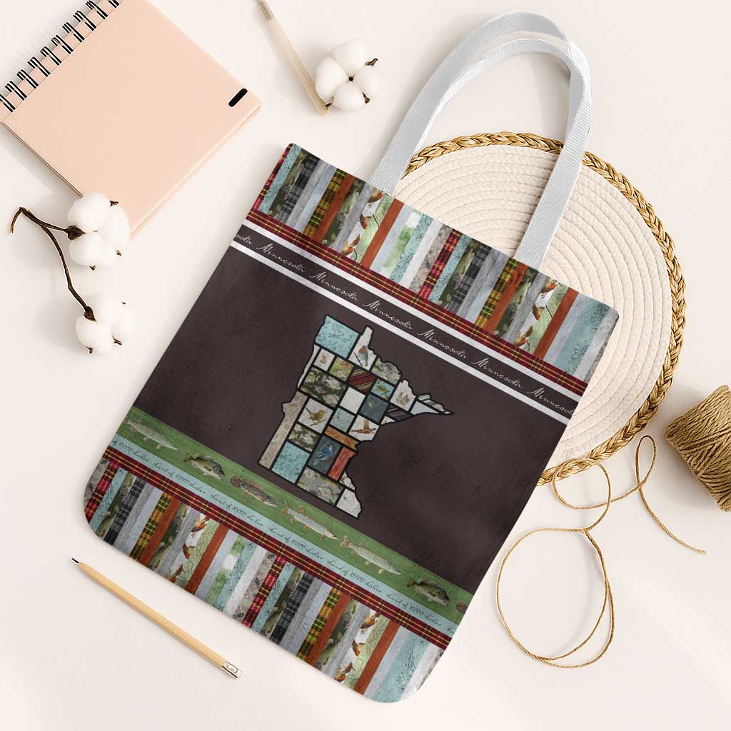 In The Deep Heart Of Minnesota Christmas Design Tote Bag Xmas Holiday Patterns - Wonder Print Shop