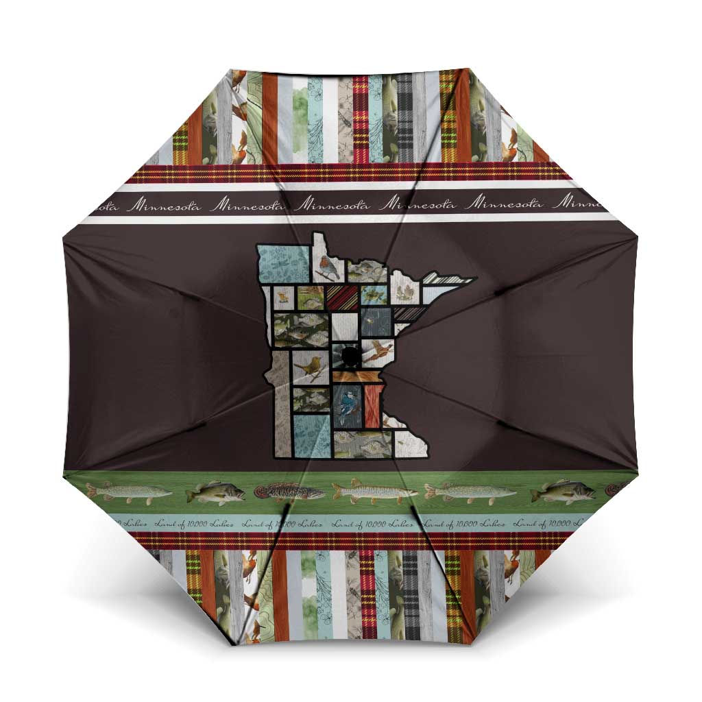 In The Deep Heart Of Minnesota Christmas Design Umbrella Xmas Holiday Patterns - Wonder Print Shop