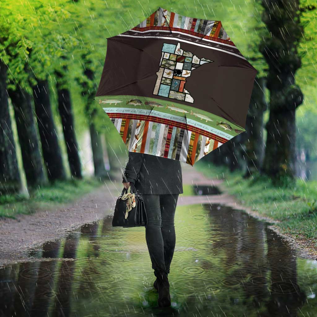 In The Deep Heart Of Minnesota Christmas Design Umbrella Xmas Holiday Patterns - Wonder Print Shop