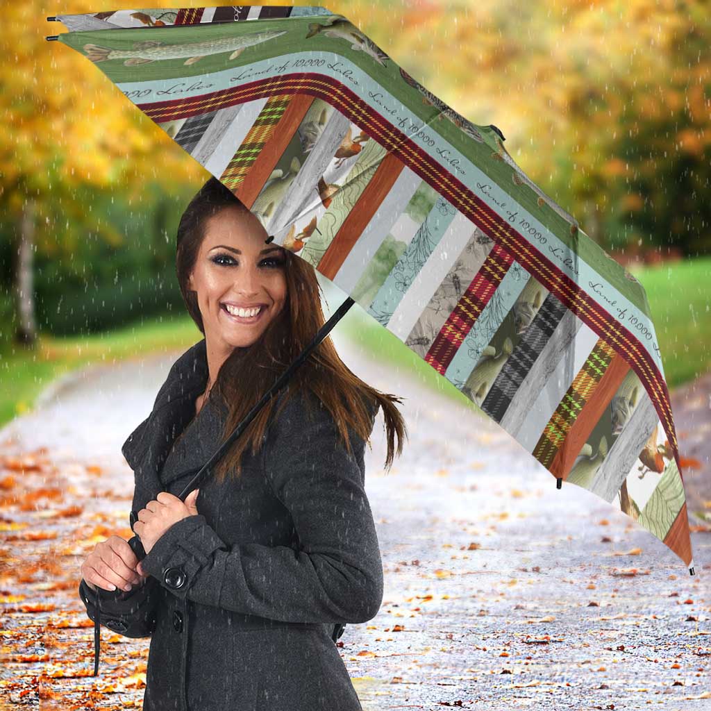 In The Deep Heart Of Minnesota Christmas Design Umbrella Xmas Holiday Patterns - Wonder Print Shop