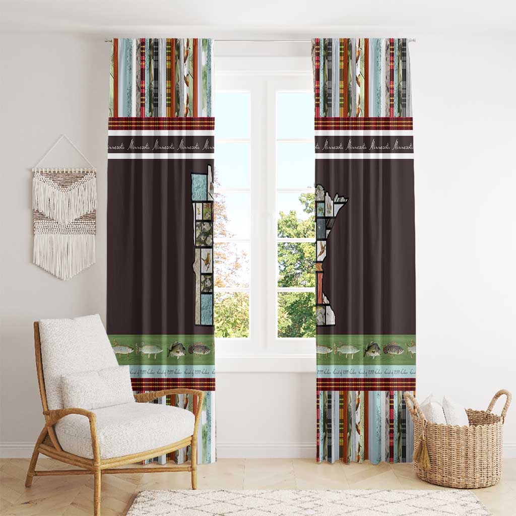 In The Deep Heart Of Minnesota Christmas Design Window Curtain Xmas Holiday Patterns - Wonder Print Shop