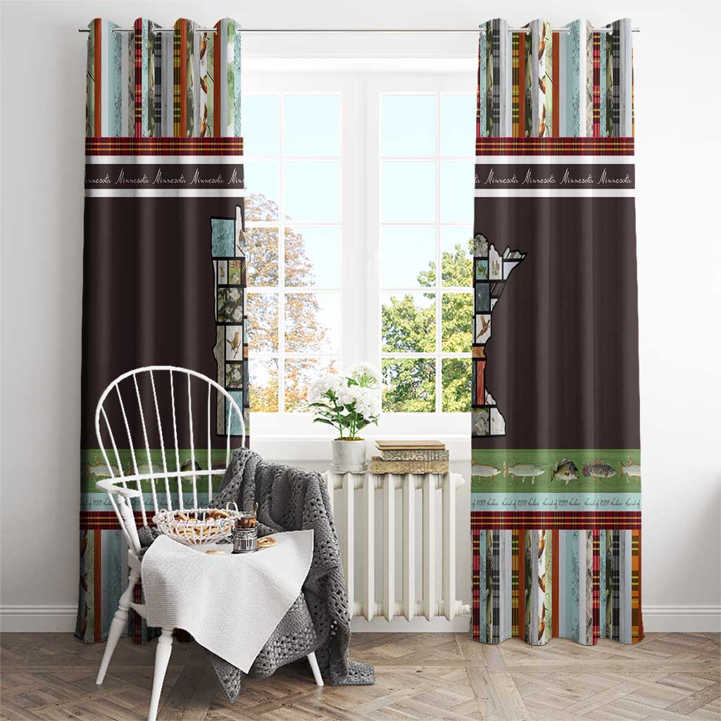 In The Deep Heart Of Minnesota Christmas Design Window Curtain Xmas Holiday Patterns - Wonder Print Shop