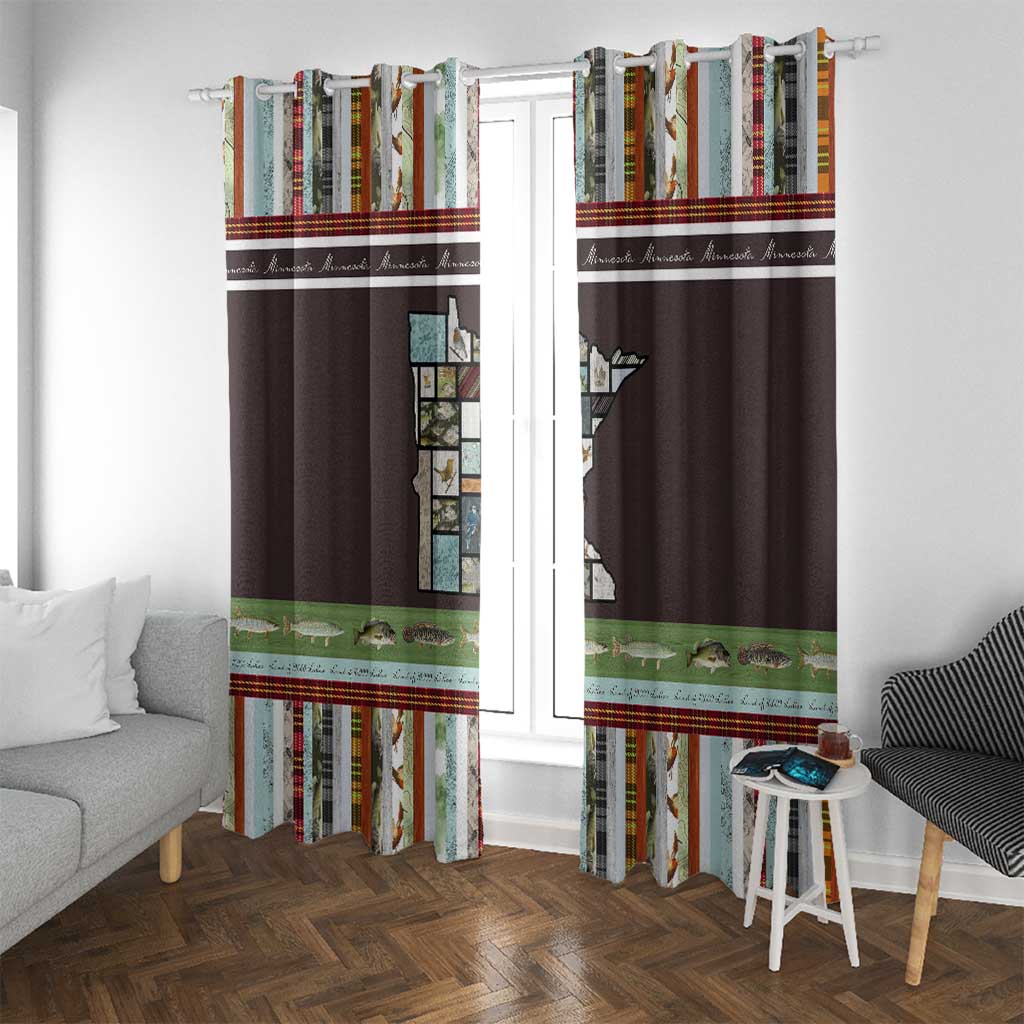 In The Deep Heart Of Minnesota Christmas Design Window Curtain Xmas Holiday Patterns - Wonder Print Shop