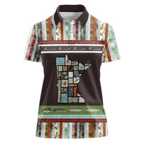 In The Deep Heart Of Minnesota Christmas Design Women Polo Shirt Xmas Holiday Patterns - Wonder Print Shop