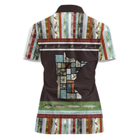 In The Deep Heart Of Minnesota Christmas Design Women Polo Shirt Xmas Holiday Patterns - Wonder Print Shop