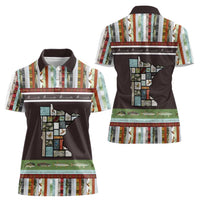 In The Deep Heart Of Minnesota Christmas Design Women Polo Shirt Xmas Holiday Patterns - Wonder Print Shop