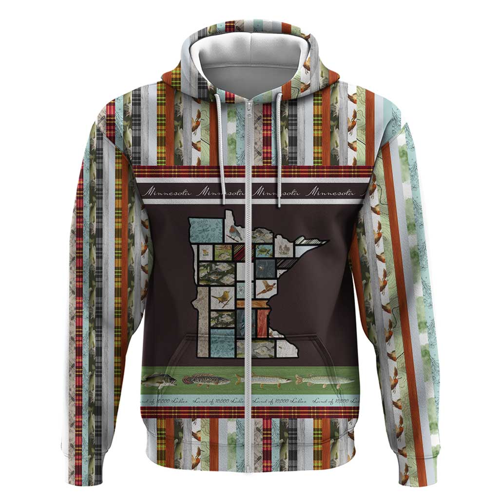 In The Deep Heart Of Minnesota Christmas Design Zip Hoodie Xmas Holiday Patterns - Wonder Print Shop