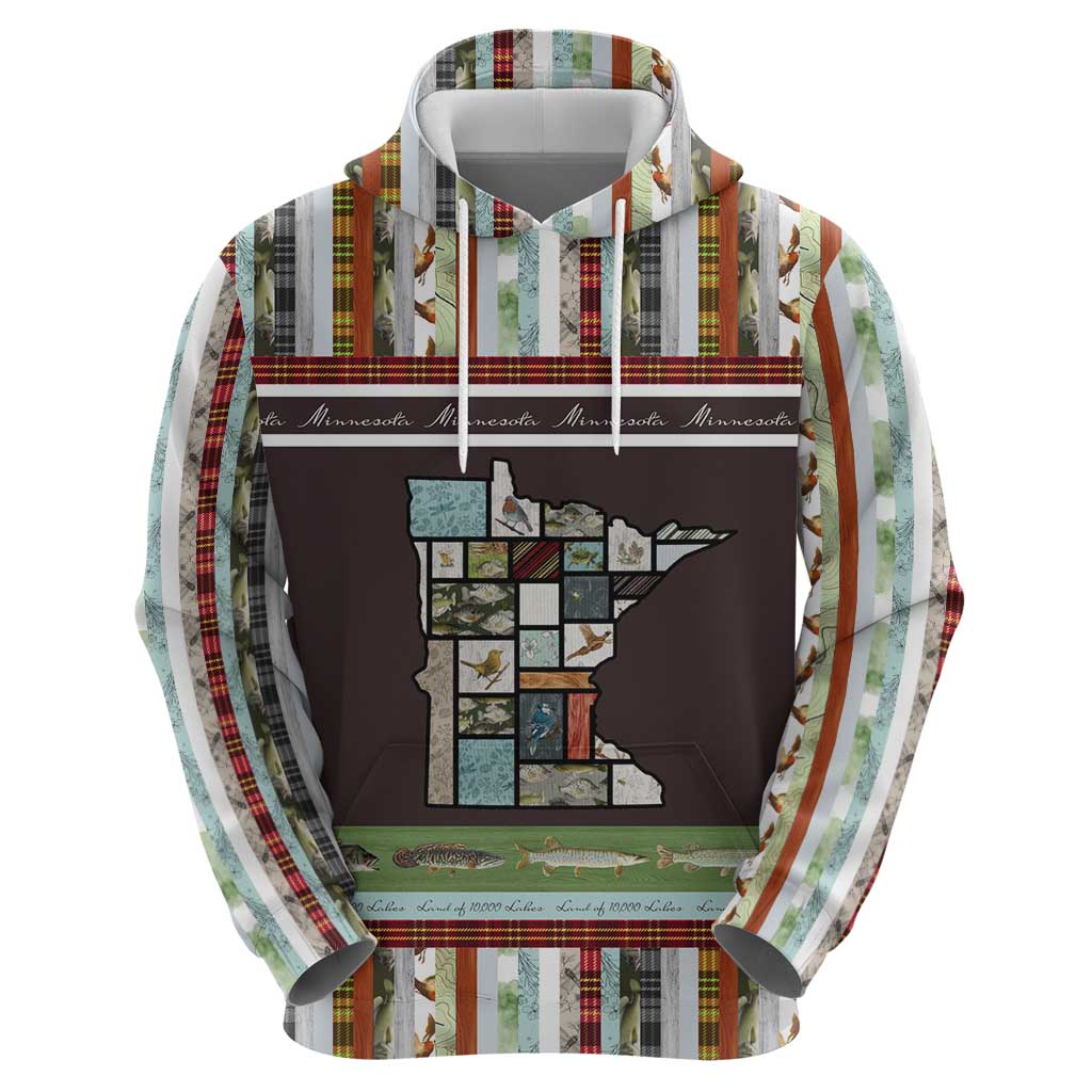 In The Deep Heart Of Minnesota Christmas Design Zip Hoodie Xmas Holiday Patterns - Wonder Print Shop