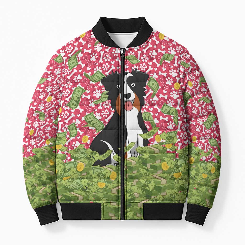 I Work Hard So That My Dog Can Have A Better Life Christmas Christmas Bomber Puffer Jacket Xmas Holiday Patterns - Wonder Print Shop