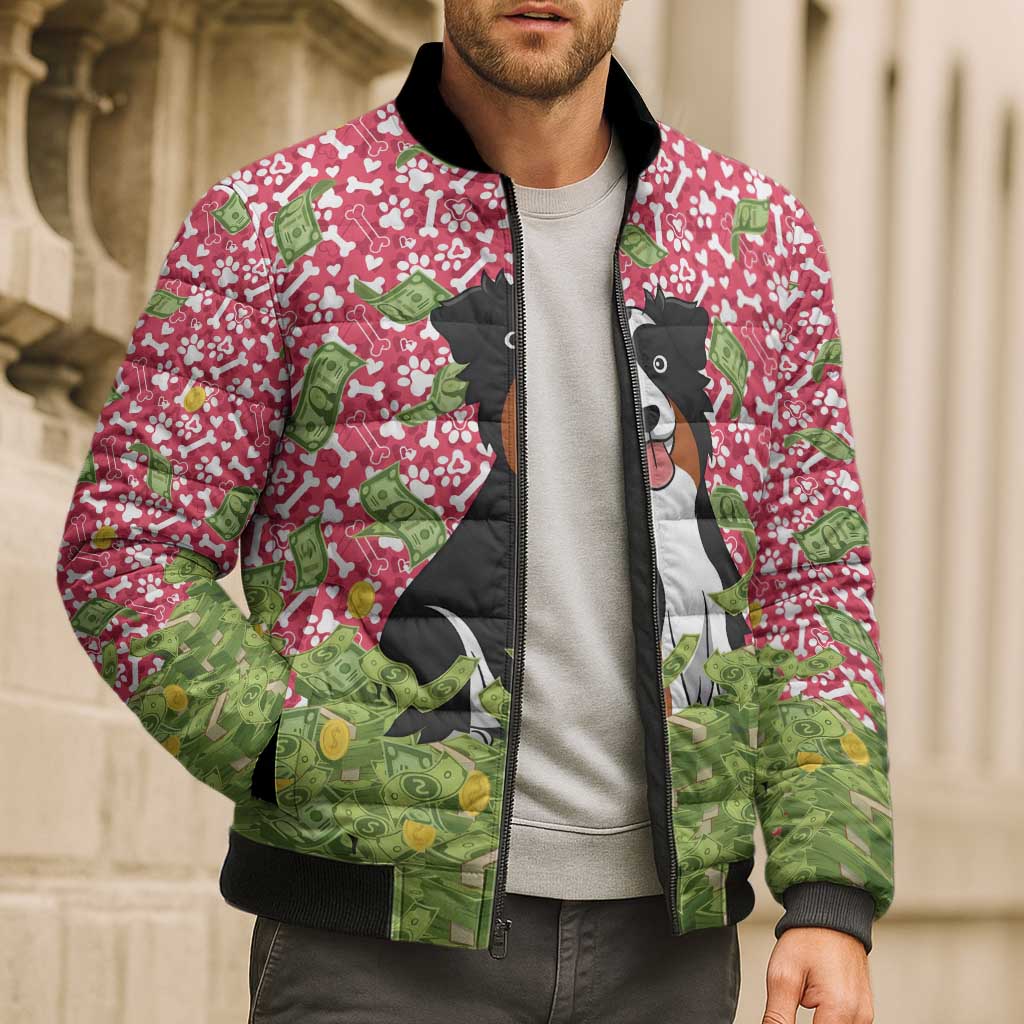 I Work Hard So That My Dog Can Have A Better Life Christmas Christmas Bomber Puffer Jacket Xmas Holiday Patterns - Wonder Print Shop