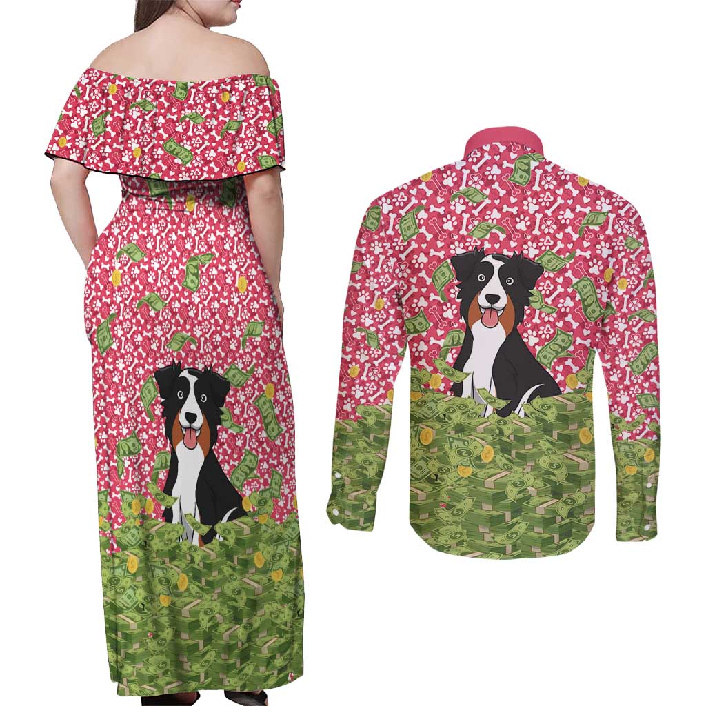 I Work Hard So That My Dog Can Have A Better Life Christmas Christmas Couples Matching Off Shoulder Maxi Dress and Long Sleeve Button Shirt Xmas Holiday Patterns - Wonder Print Shop