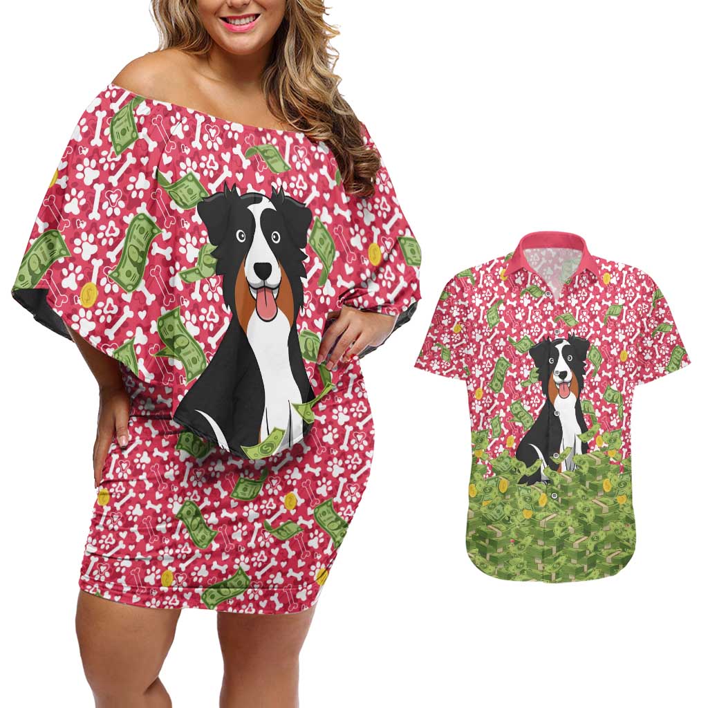 I Work Hard So That My Dog Can Have A Better Life Christmas Christmas Couples Matching Off Shoulder Short Dress and Hawaiian Shirt Xmas Holiday Patterns - Wonder Print Shop