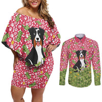 I Work Hard So That My Dog Can Have A Better Life Christmas Christmas Couples Matching Off Shoulder Short Dress and Long Sleeve Button Shirt Xmas Holiday Patterns - Wonder Print Shop