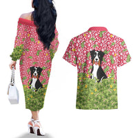I Work Hard So That My Dog Can Have A Better Life Christmas Christmas Couples Matching Off The Shoulder Long Sleeve Dress and Hawaiian Shirt Xmas Holiday Patterns - Wonder Print Shop