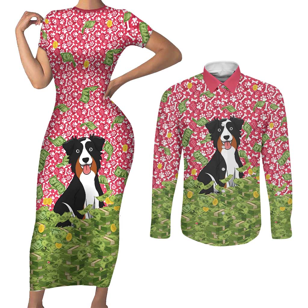 I Work Hard So That My Dog Can Have A Better Life Christmas Christmas Couples Matching Short Sleeve Bodycon Dress and Long Sleeve Button Shirt Xmas Holiday Patterns - Wonder Print Shop