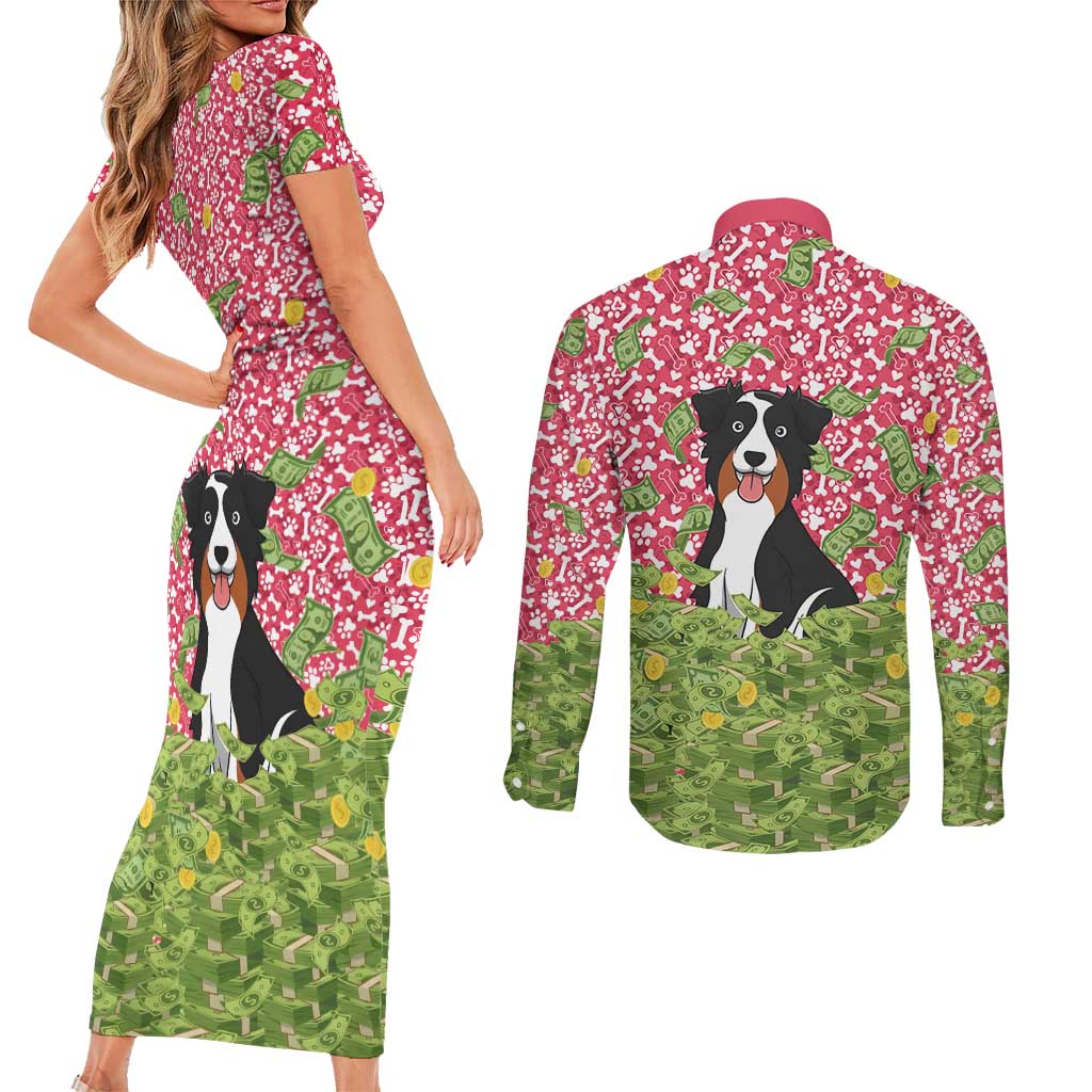 I Work Hard So That My Dog Can Have A Better Life Christmas Christmas Couples Matching Short Sleeve Bodycon Dress and Long Sleeve Button Shirt Xmas Holiday Patterns - Wonder Print Shop