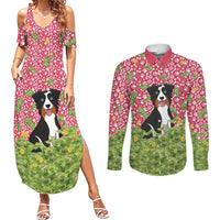 I Work Hard So That My Dog Can Have A Better Life Christmas Christmas Couples Matching Summer Maxi Dress and Long Sleeve Button Shirt Xmas Holiday Patterns - Wonder Print Shop