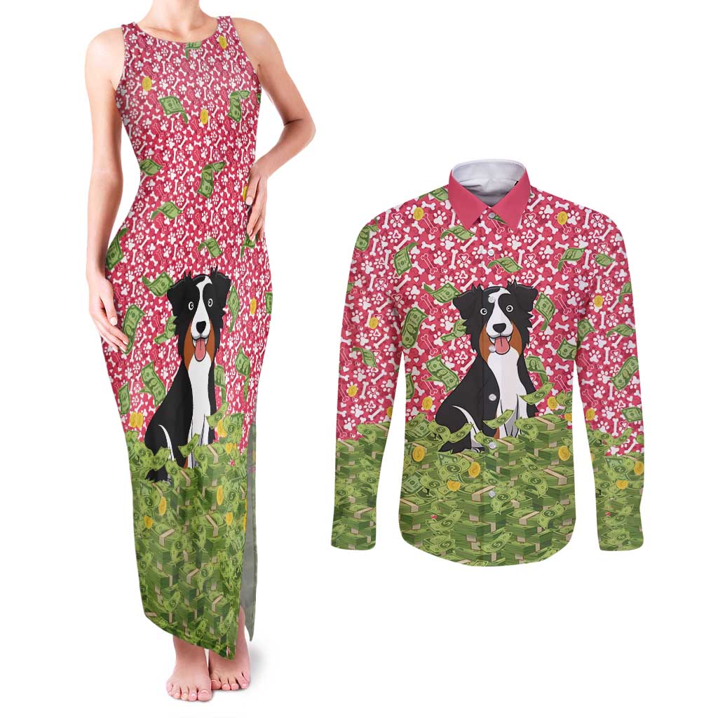 I Work Hard So That My Dog Can Have A Better Life Christmas Christmas Couples Matching Tank Maxi Dress and Long Sleeve Button Shirt Xmas Holiday Patterns - Wonder Print Shop