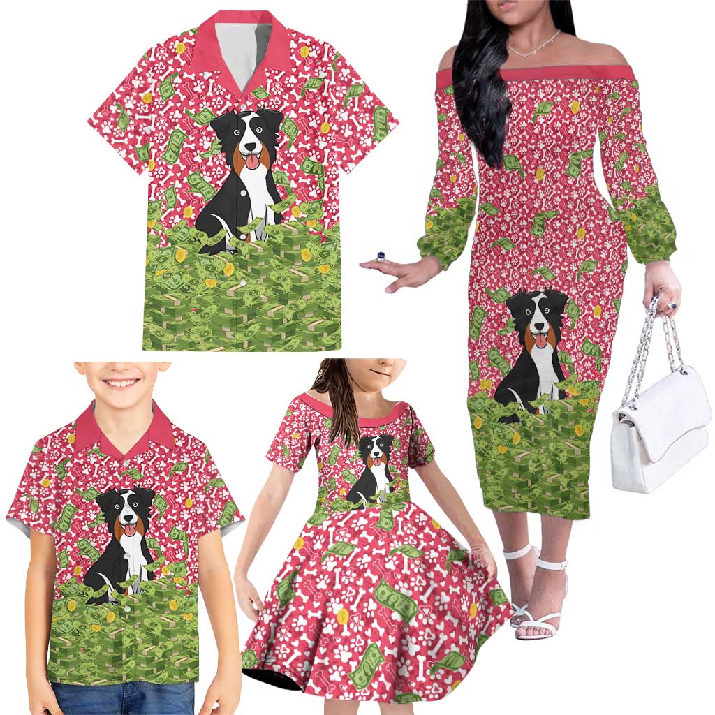 I Work Hard So That My Dog Can Have A Better Life Christmas Christmas Family Matching Off The Shoulder Long Sleeve Dress and Hawaiian Shirt Xmas Holiday Patterns - Wonder Print Shop