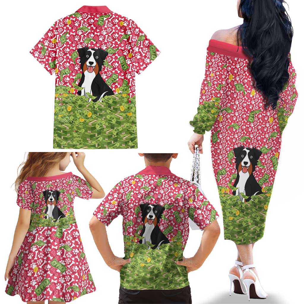 I Work Hard So That My Dog Can Have A Better Life Christmas Christmas Family Matching Off The Shoulder Long Sleeve Dress and Hawaiian Shirt Xmas Holiday Patterns - Wonder Print Shop