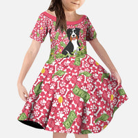 I Work Hard So That My Dog Can Have A Better Life Christmas Christmas Kid Short Sleeve Dress Xmas Holiday Patterns - Wonder Print Shop