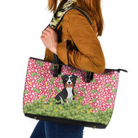 I Work Hard So That My Dog Can Have A Better Life Christmas Christmas Leather Tote Bag Xmas Holiday Patterns - Wonder Print Shop