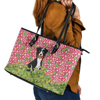 I Work Hard So That My Dog Can Have A Better Life Christmas Christmas Leather Tote Bag Xmas Holiday Patterns - Wonder Print Shop
