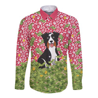I Work Hard So That My Dog Can Have A Better Life Christmas Christmas Long Sleeve Button Shirt Xmas Holiday Patterns - Wonder Print Shop