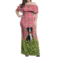 I Work Hard So That My Dog Can Have A Better Life Christmas Christmas Off Shoulder Maxi Dress Xmas Holiday Patterns - Wonder Print Shop