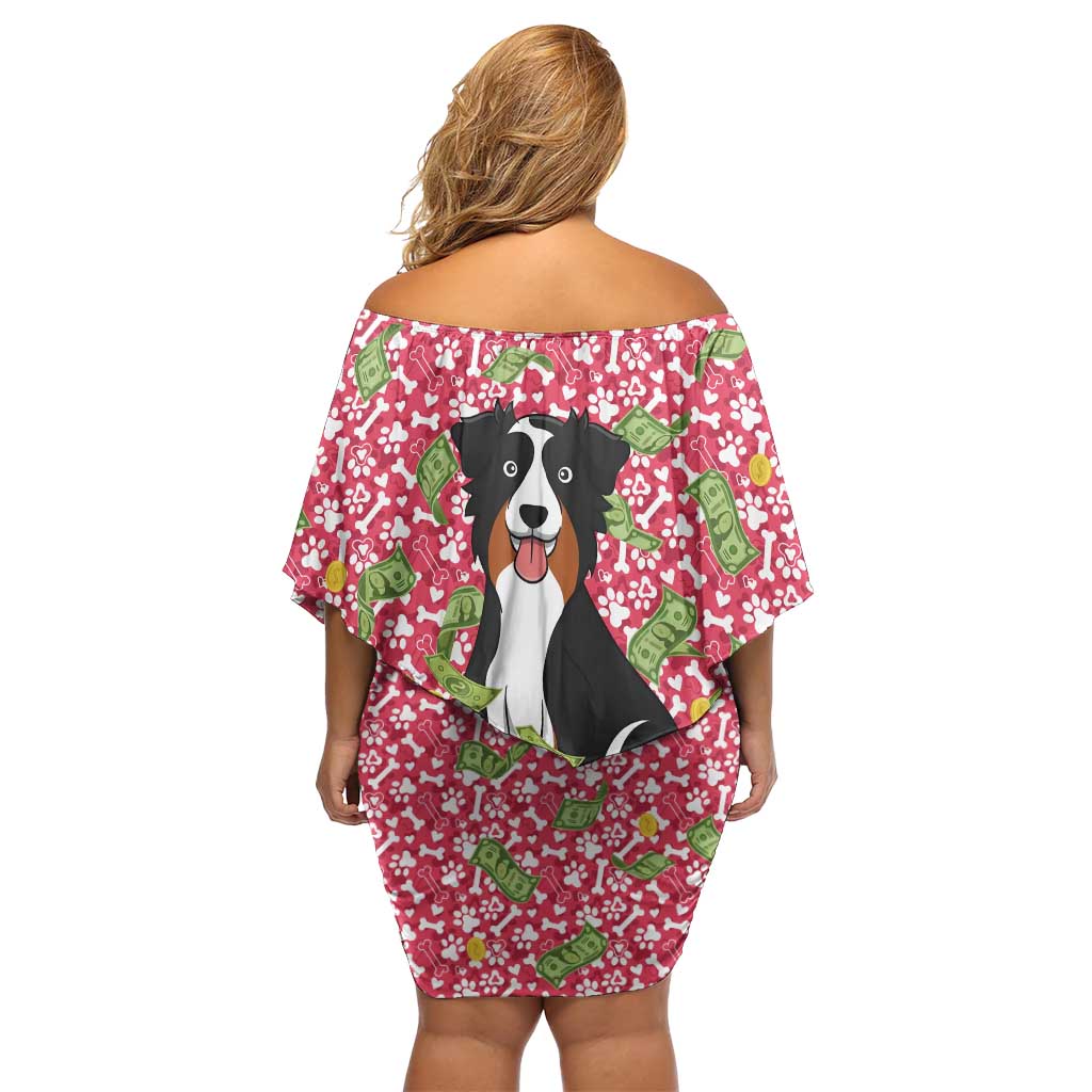 I Work Hard So That My Dog Can Have A Better Life Christmas Christmas Off Shoulder Short Dress Xmas Holiday Patterns - Wonder Print Shop