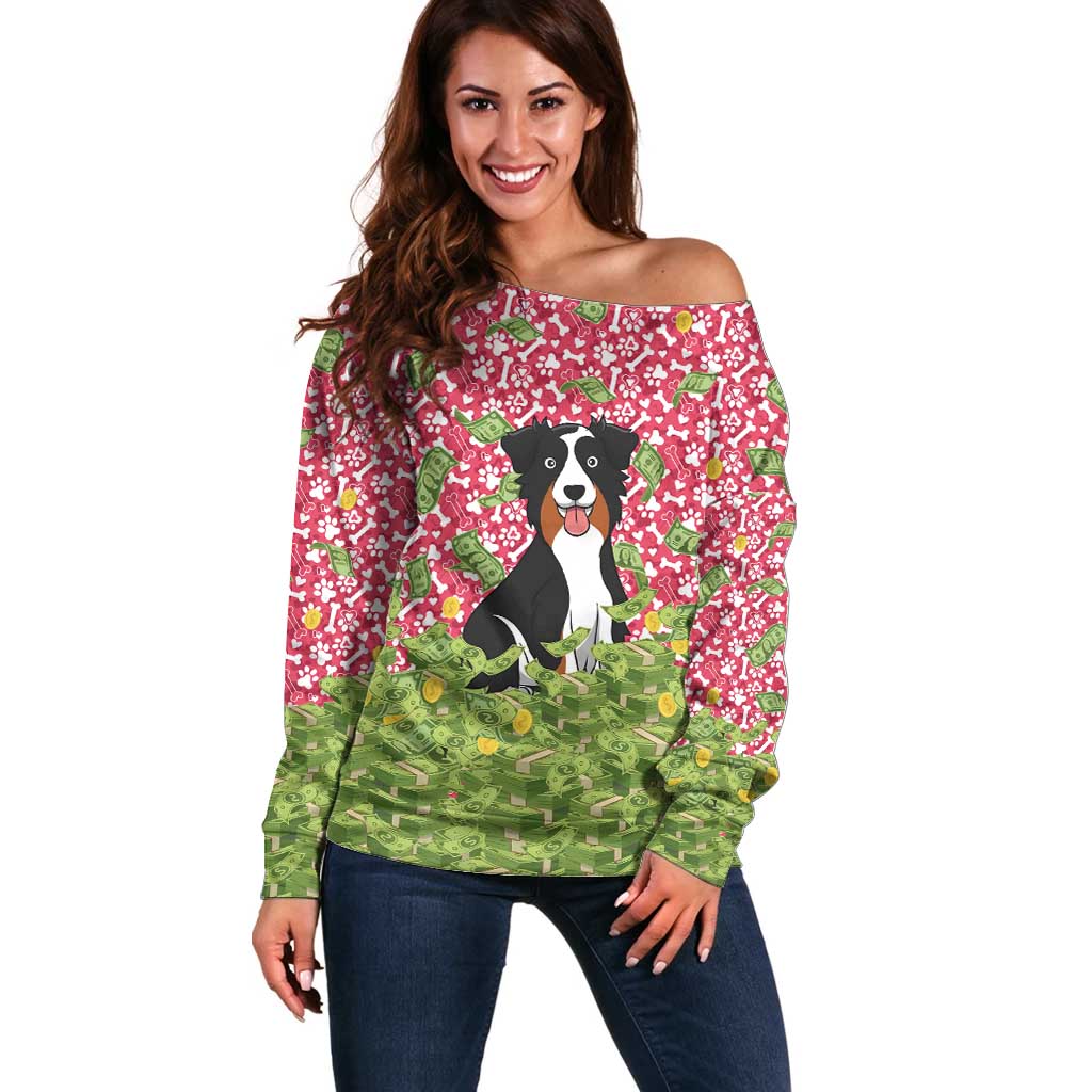 I Work Hard So That My Dog Can Have A Better Life Christmas Christmas Off Shoulder Sweater Xmas Holiday Patterns - Wonder Print Shop