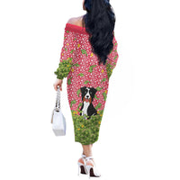 I Work Hard So That My Dog Can Have A Better Life Christmas Christmas Off The Shoulder Long Sleeve Dress Xmas Holiday Patterns - Wonder Print Shop