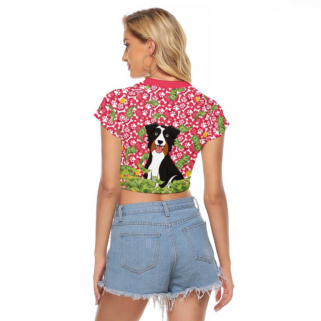 I Work Hard So That My Dog Can Have A Better Life Christmas Christmas Raglan Cropped T Shirt Xmas Holiday Patterns - Wonder Print Shop
