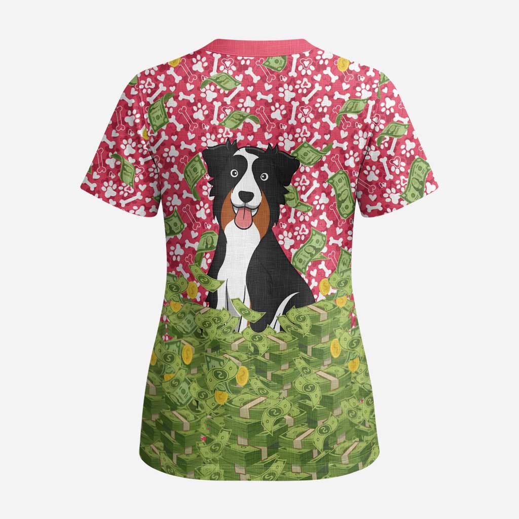 I Work Hard So That My Dog Can Have A Better Life Christmas Christmas Scrub Top Xmas Holiday Patterns - Wonder Print Shop