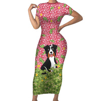 I Work Hard So That My Dog Can Have A Better Life Christmas Christmas Short Sleeve Bodycon Dress Xmas Holiday Patterns - Wonder Print Shop