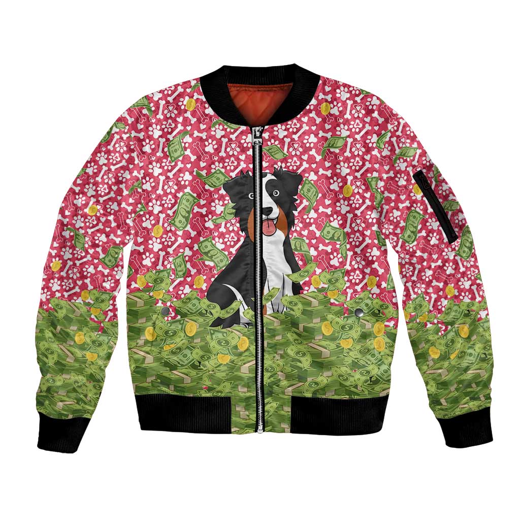 I Work Hard So That My Dog Can Have A Better Life Christmas Christmas Sleeve Zip Bomber Jacket Xmas Holiday Patterns - Wonder Print Shop