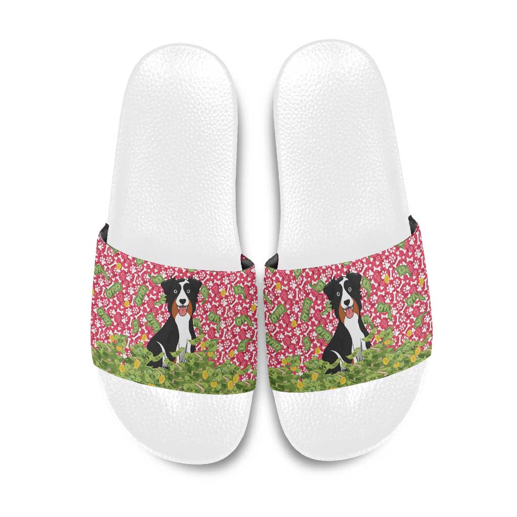 I Work Hard So That My Dog Can Have A Better Life Christmas Christmas Slide Sandals Xmas Holiday Patterns - Wonder Print Shop