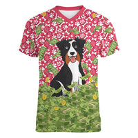 I Work Hard So That My Dog Can Have A Better Life Christmas Christmas Women V-Neck T-Shirt Xmas Holiday Patterns - Wonder Print Shop