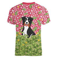 I Work Hard So That My Dog Can Have A Better Life Christmas Christmas Women V-Neck T-Shirt Xmas Holiday Patterns - Wonder Print Shop