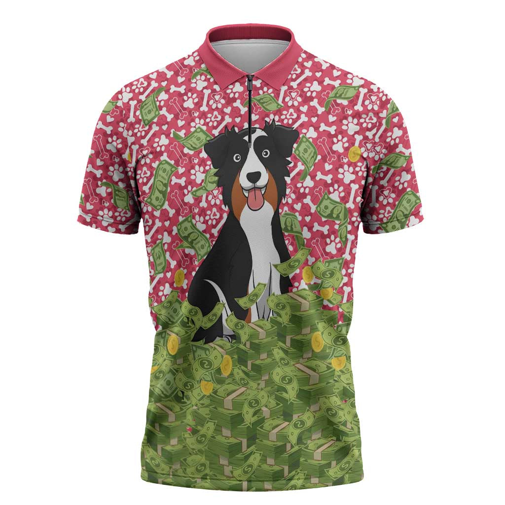 I Work Hard So That My Dog Can Have A Better Life Christmas Christmas Zipper Polo Shirt Xmas Holiday Patterns - Wonder Print Shop