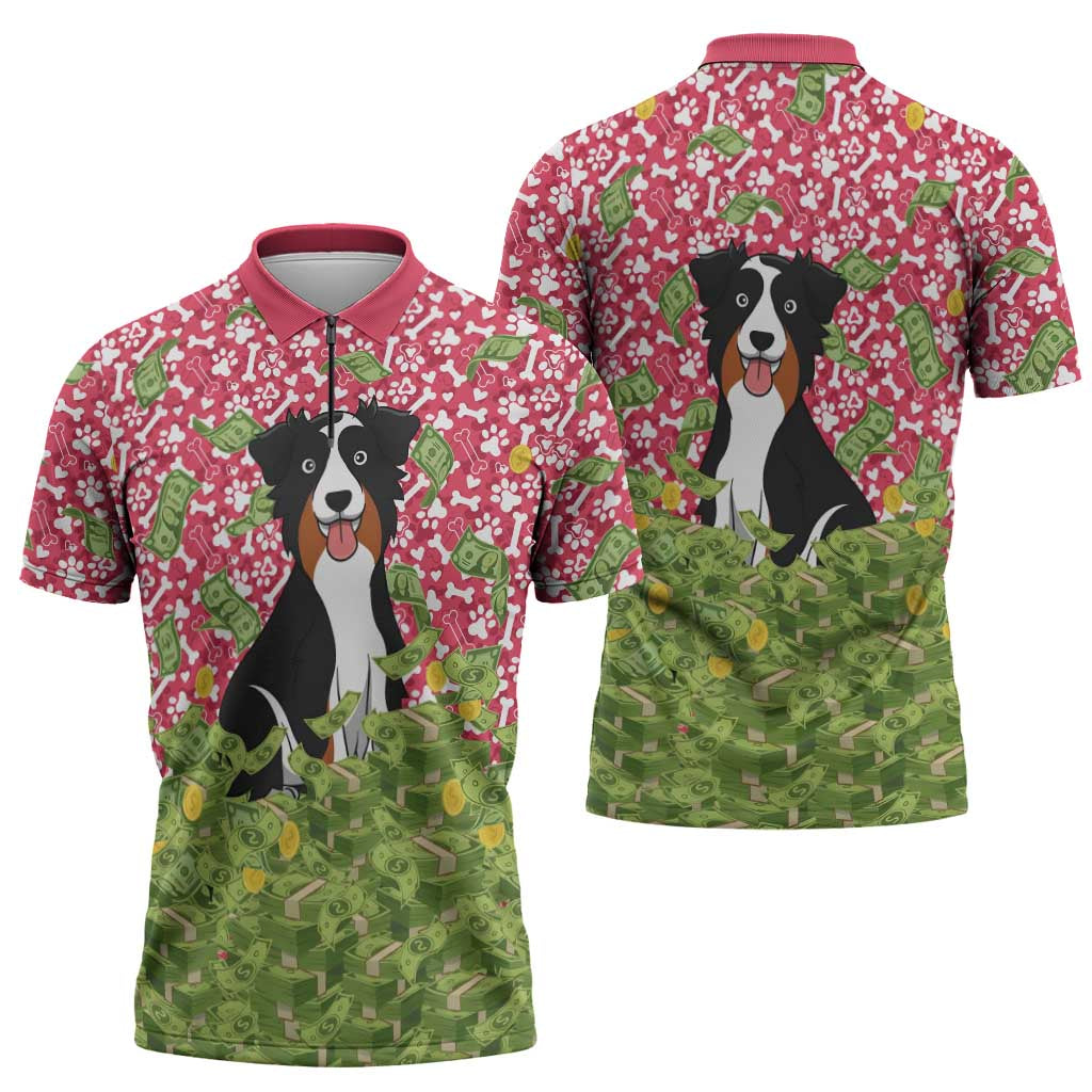 I Work Hard So That My Dog Can Have A Better Life Christmas Christmas Zipper Polo Shirt Xmas Holiday Patterns - Wonder Print Shop