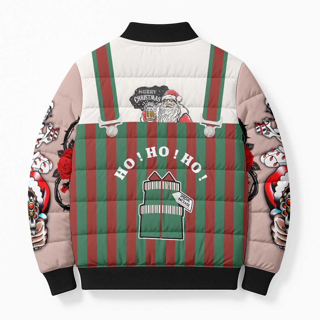 Stay With My Pig Christmas Christmas Bomber Puffer Jacket Xmas Holiday Patterns - Wonder Print Shop